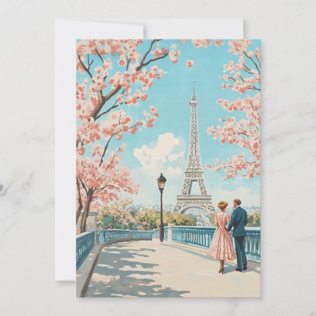 Romantic Spring in Paris Card (Front)