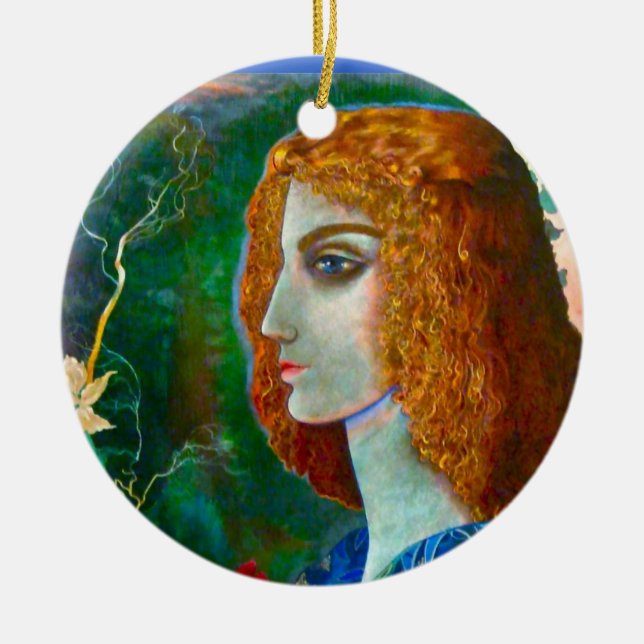 Romantic Spring Pendant Ceramic Tree Decoration (Front)