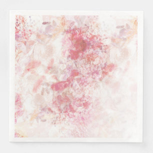 Romantic Spring Pink Flowers Wedding Napkin