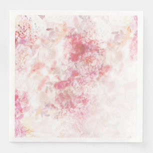 Romantic Spring Pink Flowers Wedding Napkin
