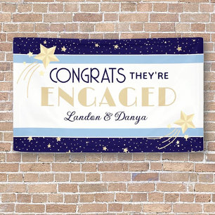 Romantic, Starry Custom Engagement Banner