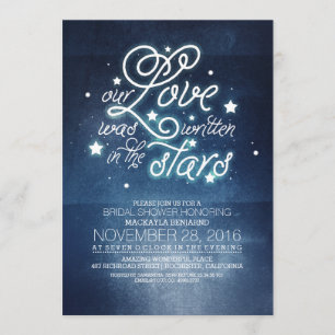 Romantic Stars Bridal Shower Invitation