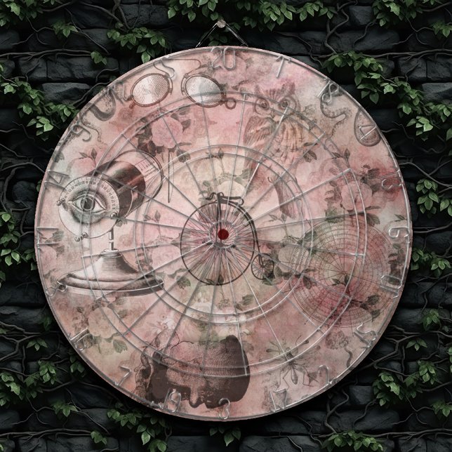 Romantic Steampunk | Antique Vintage Ephemera Dartboard (Creator Uploaded)