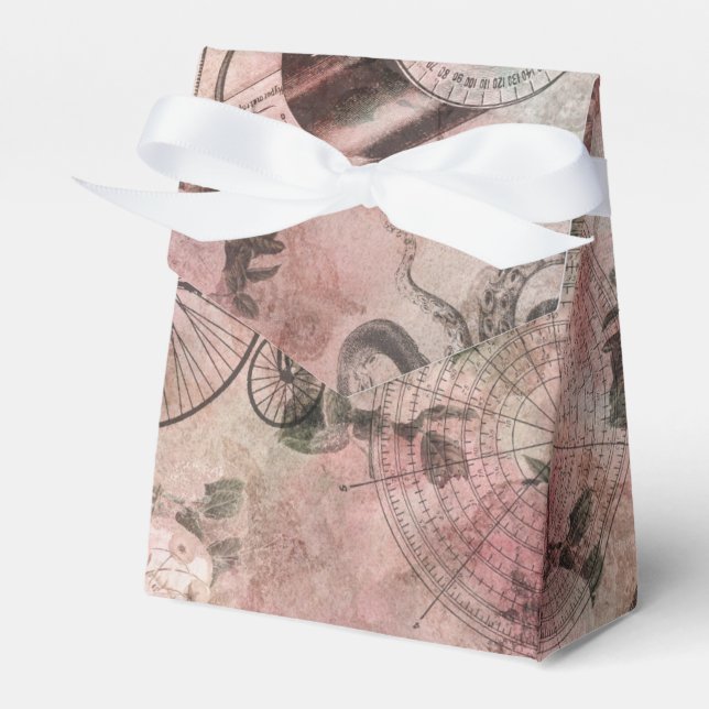 Romantic Steampunk | Antique Vintage Ephemera Favour Box (Front Side)