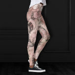 Romantic Steampunk | Antique Vintage Ephemera Leggings<br><div class="desc">90s Grunge, All Grown Up! Feminine, sophisticated Victorian era shabby chic steampunk seamless pattern featuring dystopian cogwheel gears, bicycle, skull, owl, telescope, and more on a soft romantic millennial pink rose grunge background. This vintage 1990s inspired abstract design features a gorgeous palette that adds perfect pop of colour. For customisations...</div>