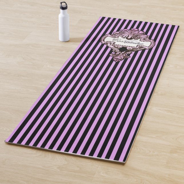 Romantic Steampunk Goth Personalized Yoga Mat (In Situ)