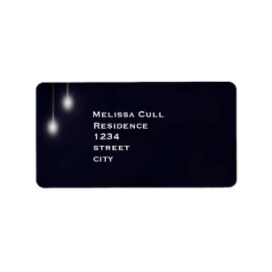 Romantic Street Light Blue Return Address Label