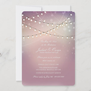 Romantic Strung Lights Post Wedding Invitation
