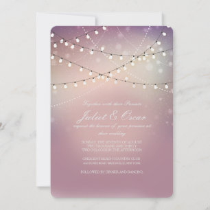 Romantic Strung Lights Wedding Invitation