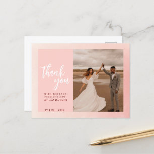 Romantic stunning wedding thank you cards