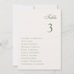 Romantic summer forest Wedding Table Seating Card