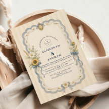 Romantic Sunflower Coquette Wedding