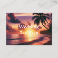 Romantic Sunset Beach Wedding Registry