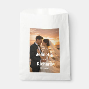 Romantic Sunset Beach Wedding Vows Favour Bags