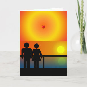 Romantic Sunset Greeting Card