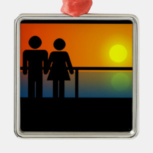Romantic Sunset Ornament