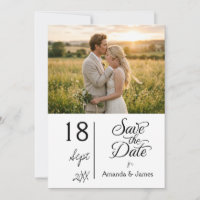 Romantic Sunset Save The Date Wedding Invitation
