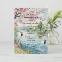 Romantic Swans Lake Bridal Shower