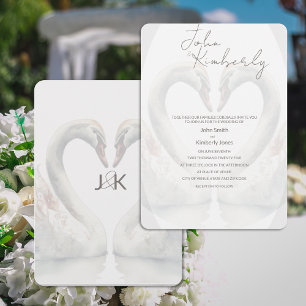 Romantic Swans Wedding Invitation