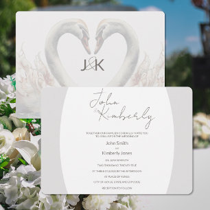 Romantic Swans Wedding Invitation