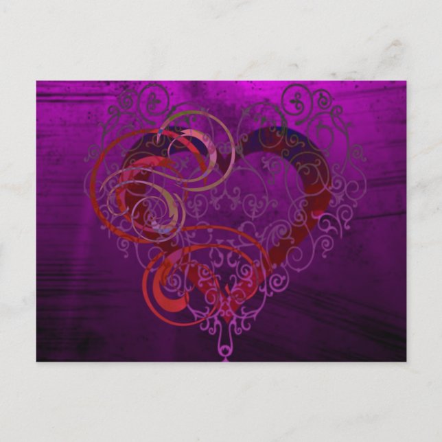 Romantic Swirl Design Elegant Love Card (Front)