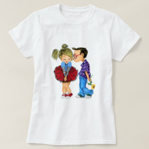 Romantic T-Shirt with Couple Love Customisable