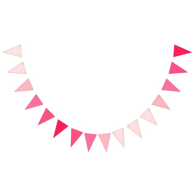 Romantic Tender Rose Delicate Gradient  Bunting (All)