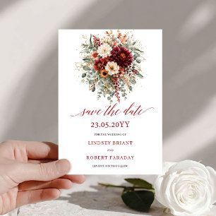 Romantic Terracotta Boho Gold Save The Date