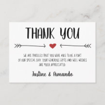 ROMANTIC THANK YOU CARD