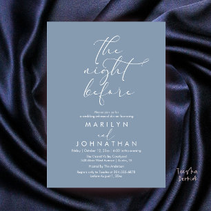 Romantic The Night Before Wedding Rehearsal Dinner Invitation