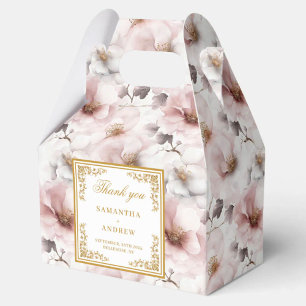Romantic & Timeless blush floral wedding favour bo Box
