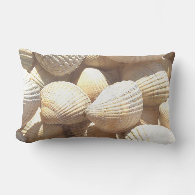 Romantic Tropical Beach Exotic Summer Sea Shells Outdoor Cushion (Front)