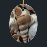 Romantic Tropical Exotic Sea Shells Beach Love Ceramic Tree Decoration<br><div class="desc">Romantic Tropical Exotic Sea Shells Beach Love</div>