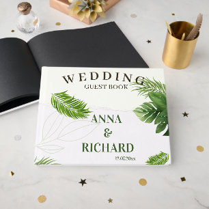 Romantic Tropical Wedding Invitation Guest Book