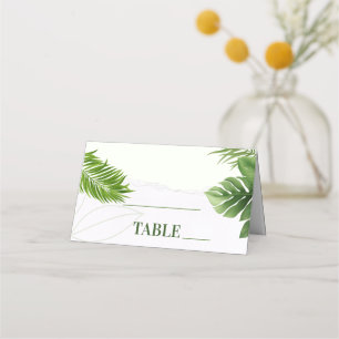 Romantic Tropical Wedding Place Card