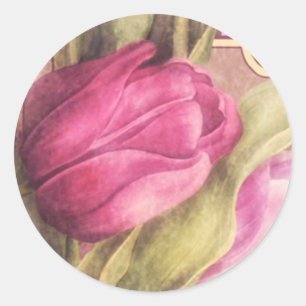 Romantic Tulips 1 Classic Round Sticker