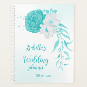 romantic turquoise flowers wedding planner