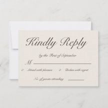 Romantic Tuscan Calligraphy RSVP Card