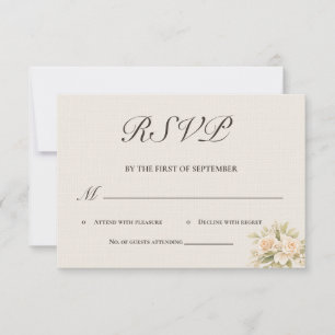 Romantic Tuscan Villa Calligraphy RSVP Card