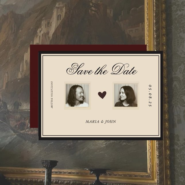     Romantic Two Photo Wedding Save the Date (Creator Uploaded)