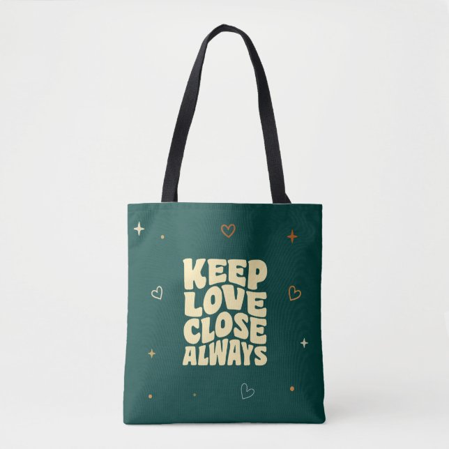 Romantic Typography Tote Bag Valentine Gift (Front)
