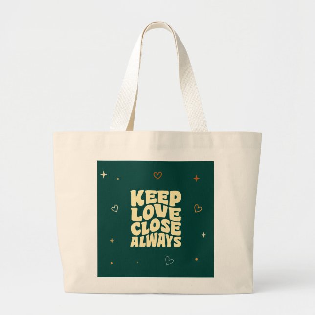 Romantic Typography Tote Bag Valentine Gift (Front)