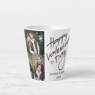 Romantic Typography Valentines day couple 3 photo Latte Mug