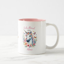 Romantic Unicorn with Flowers - School Kid 2025 |