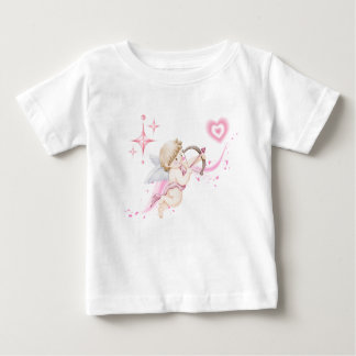 Romantic Valentine Art with Pink Heart Glow Baby T-Shirt