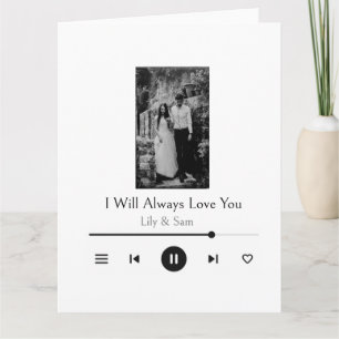 romantic valentine couple love music player card