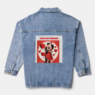 Romantic Valentine Couple T-Shirt | Love Heart 💚  Denim Jacket