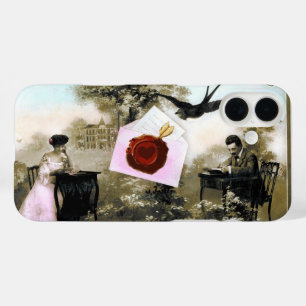 ROMANTIC VALENTINE LETTER ,RED WAX SEAL iPhone 16 PLUS CASE