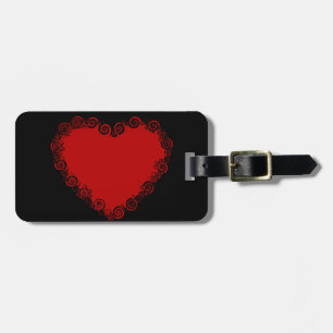 Romantic Valentine Love Heart Red Luggage Tag