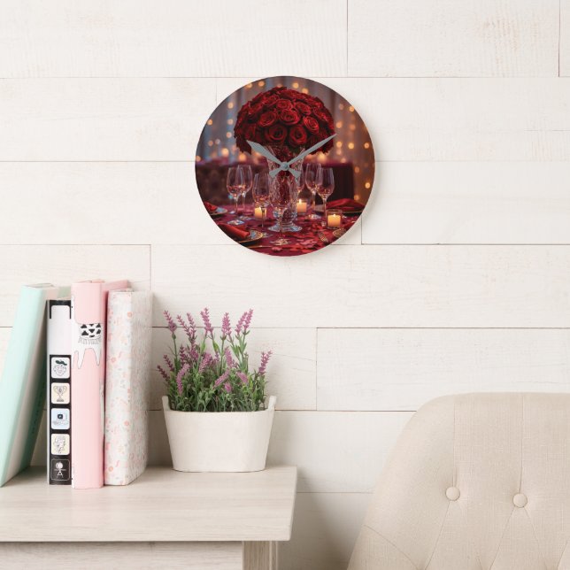 Romantic Valentine Personalized Wall Clock  (Reading Room)